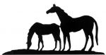 Large Horse & Foal Weathervane or Sign Profile - Laser cut 400mm